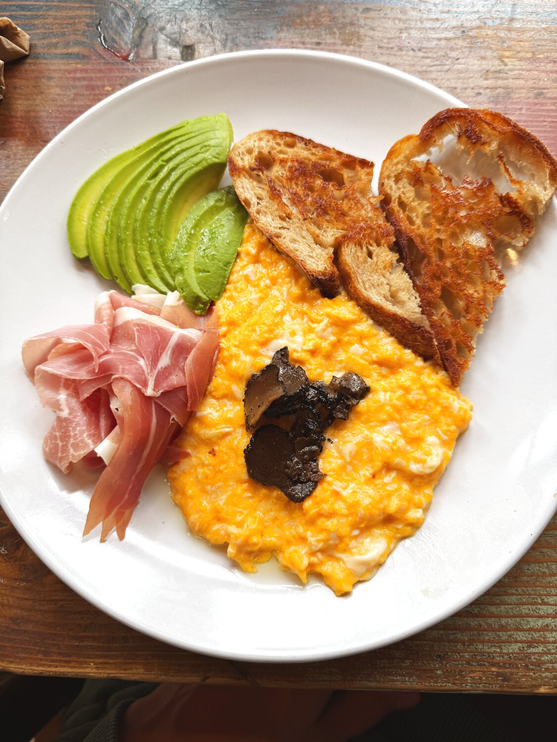 A nourishing brunch plate with avocado and eggs